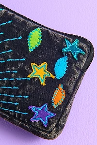 Sun and Stars Embroidered Travel Pouch