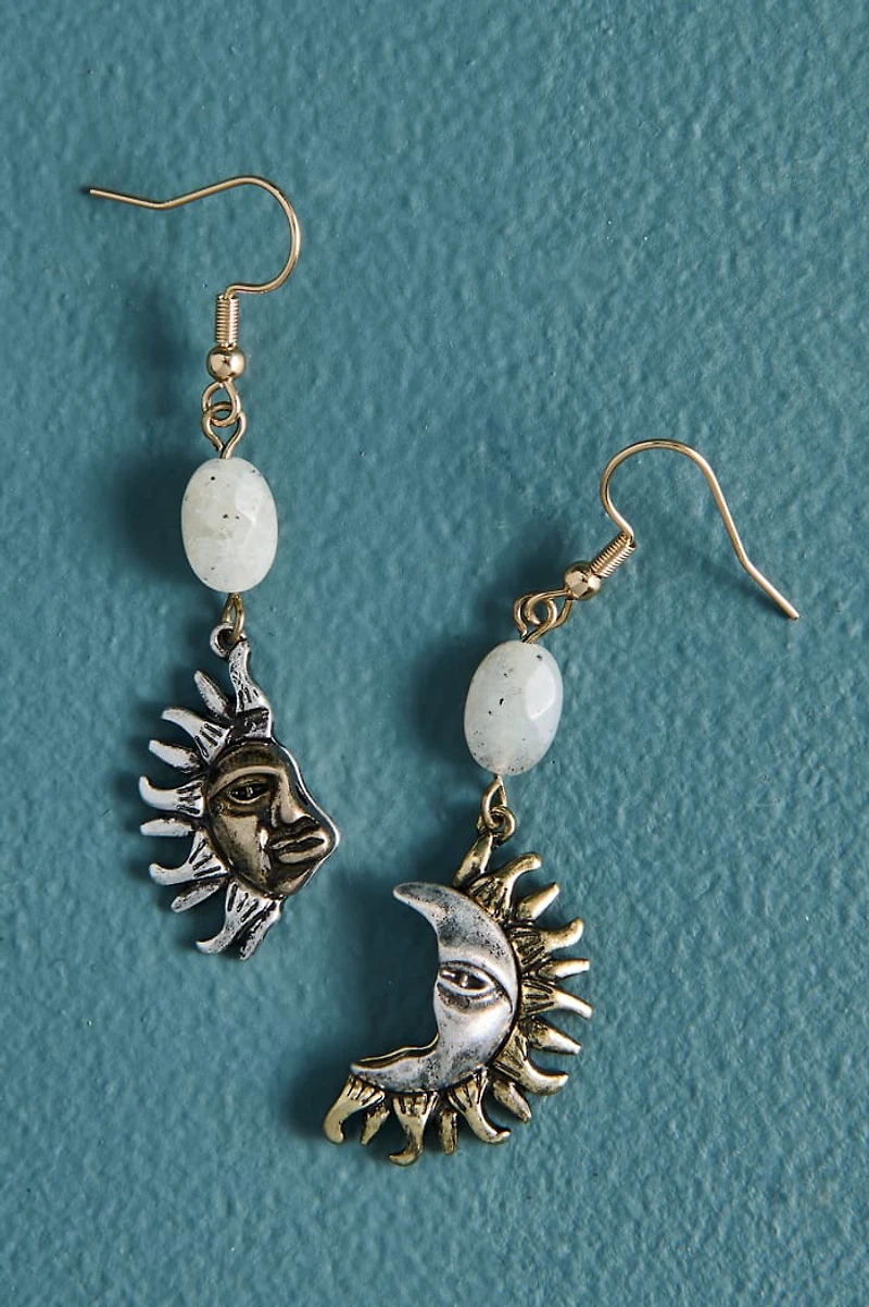 Labradorite Split Sun Earrings