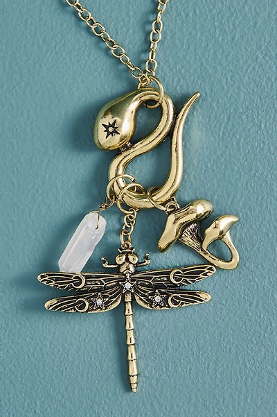 Mystic Snake Crystal Chunky Pendant Necklace