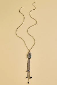 Sodalite Cicada Fringe Necklace