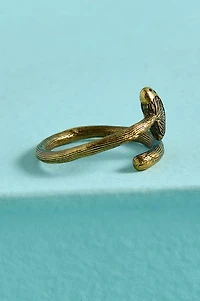 Gold Mushroom Stem Ring