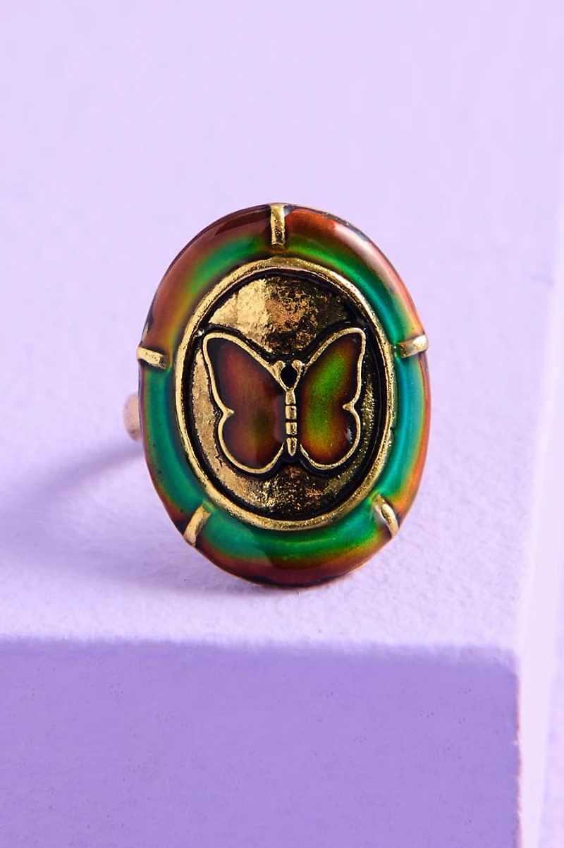 Butterfly Oval Mood Ring