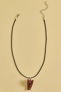 Jasper Dragon Head Figurine Necklace