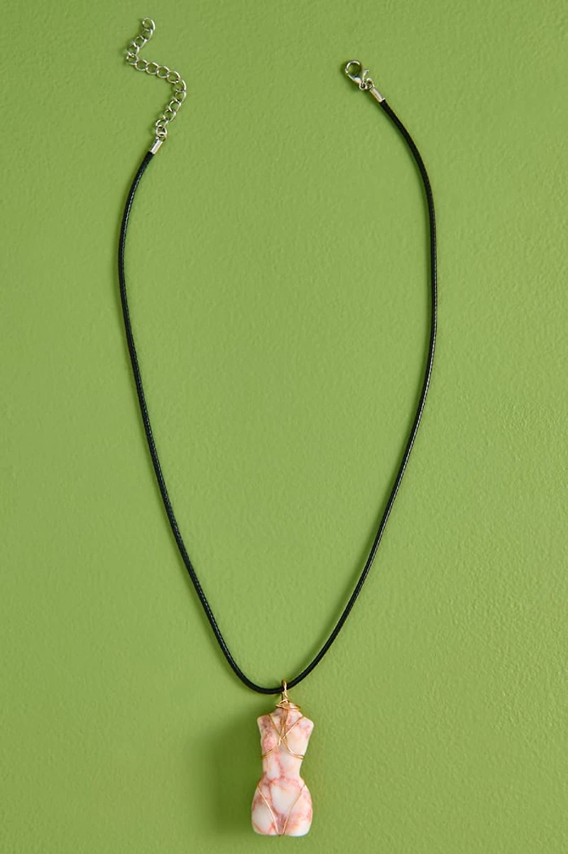 Jasper Torso Figurine Necklace