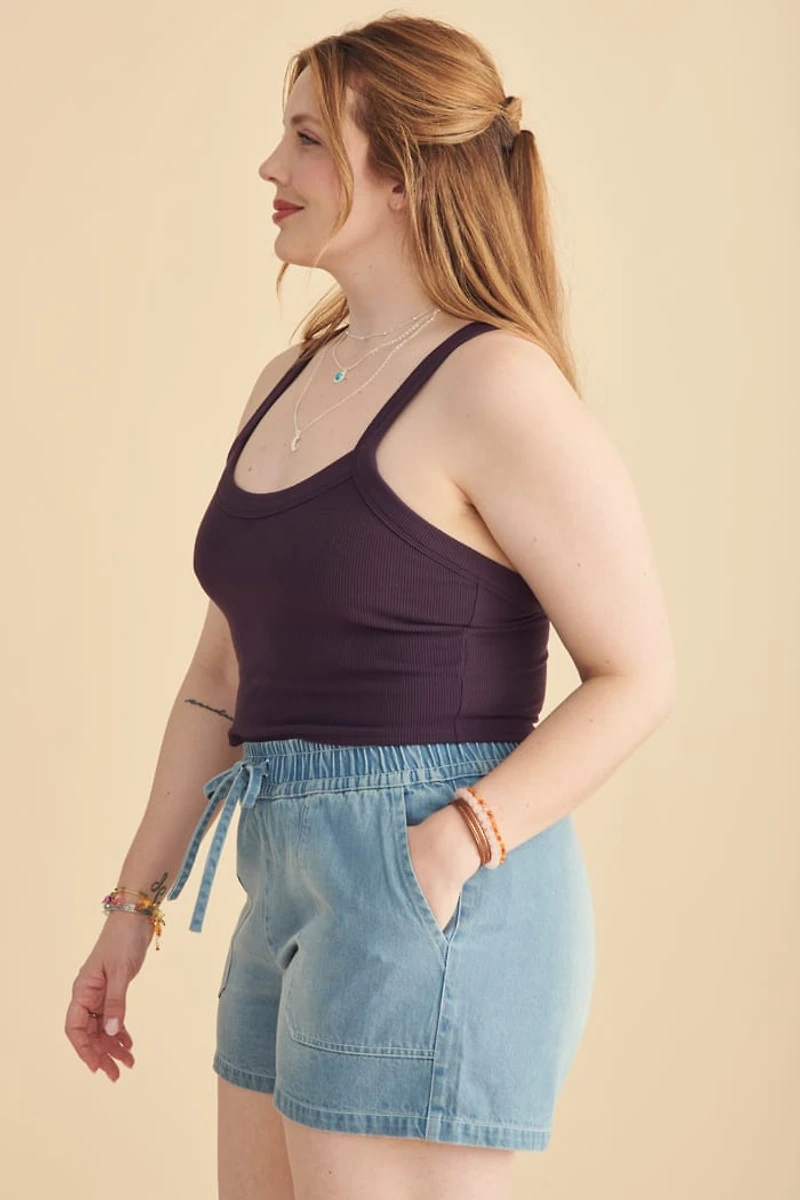 Wander Free Stretch Denim Pull On Shorts