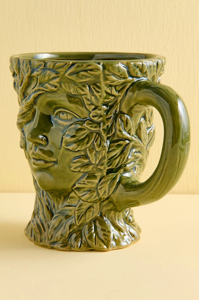 Artisan Crafted Tree Woman Ceramic Mug