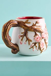 Artisan Crafted Cherry Blossom Ceramic Mug