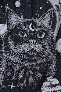 Moon Feline Woven Throw Blanket