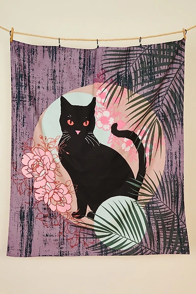 Flower Cat MD Tapestry