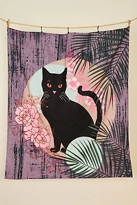 Flower Cat MD Tapestry