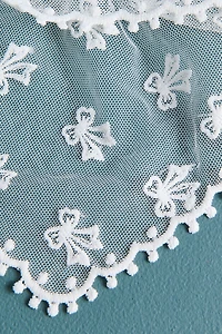 White Bow Lace Hair Scarf