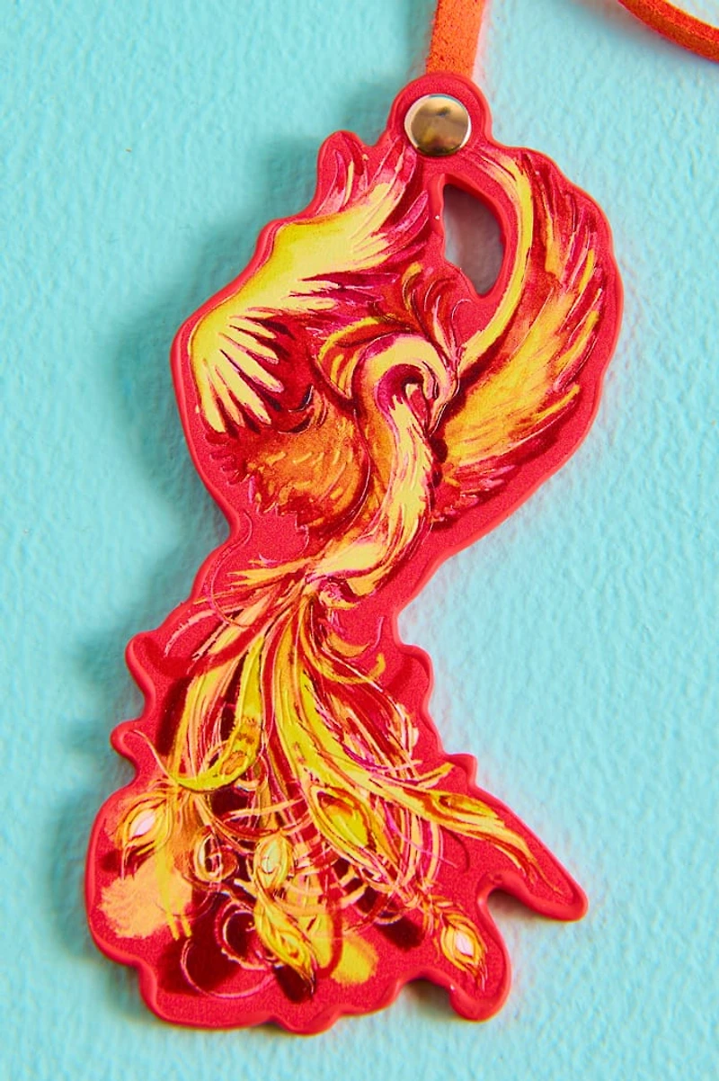 Phoenix Faux Leather Tassel Bag Charm