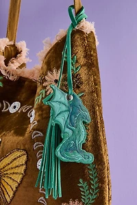 Dragon Faux Leather Tassel Bag Charm