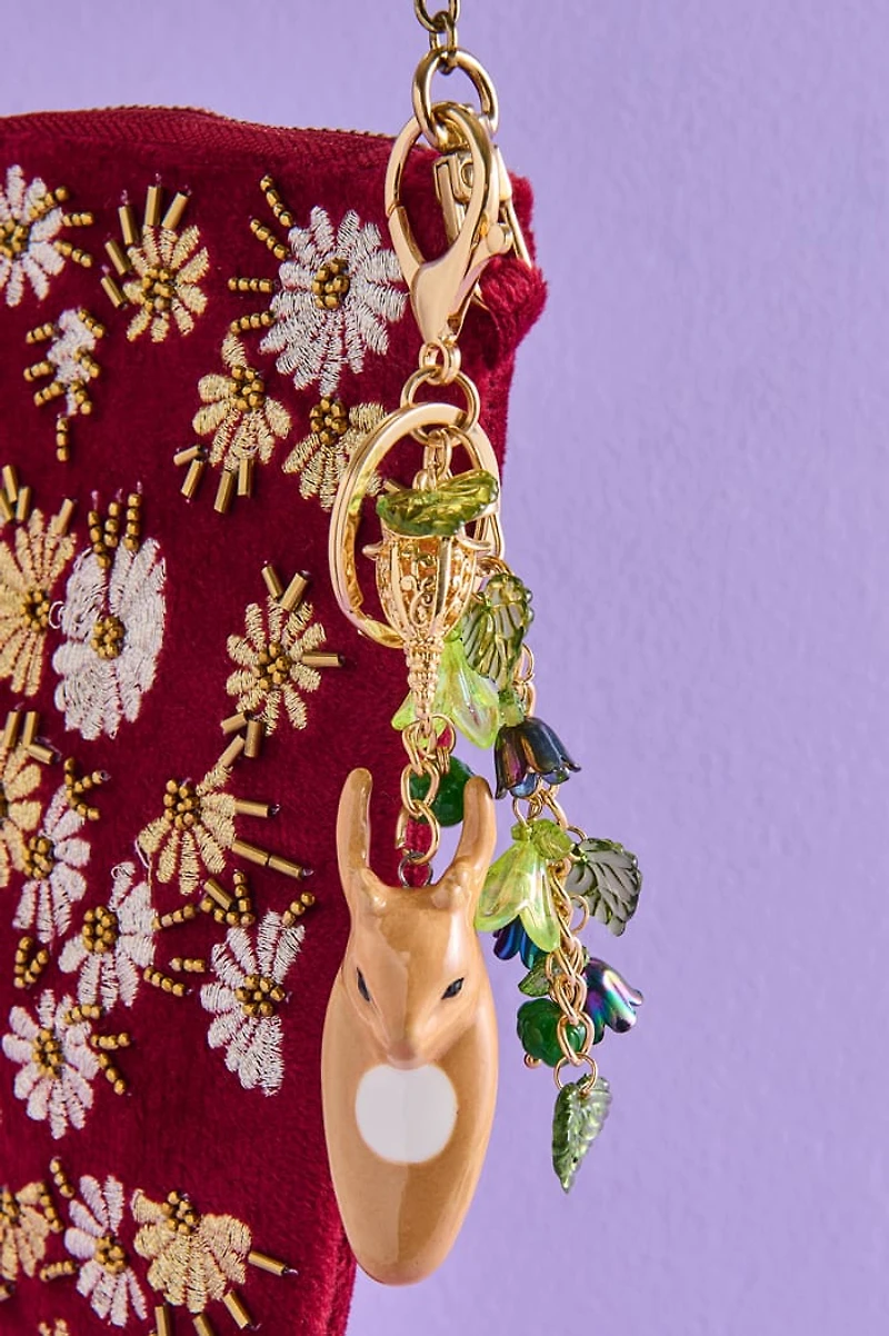 Ceramic Deer Pendant Bag Charm