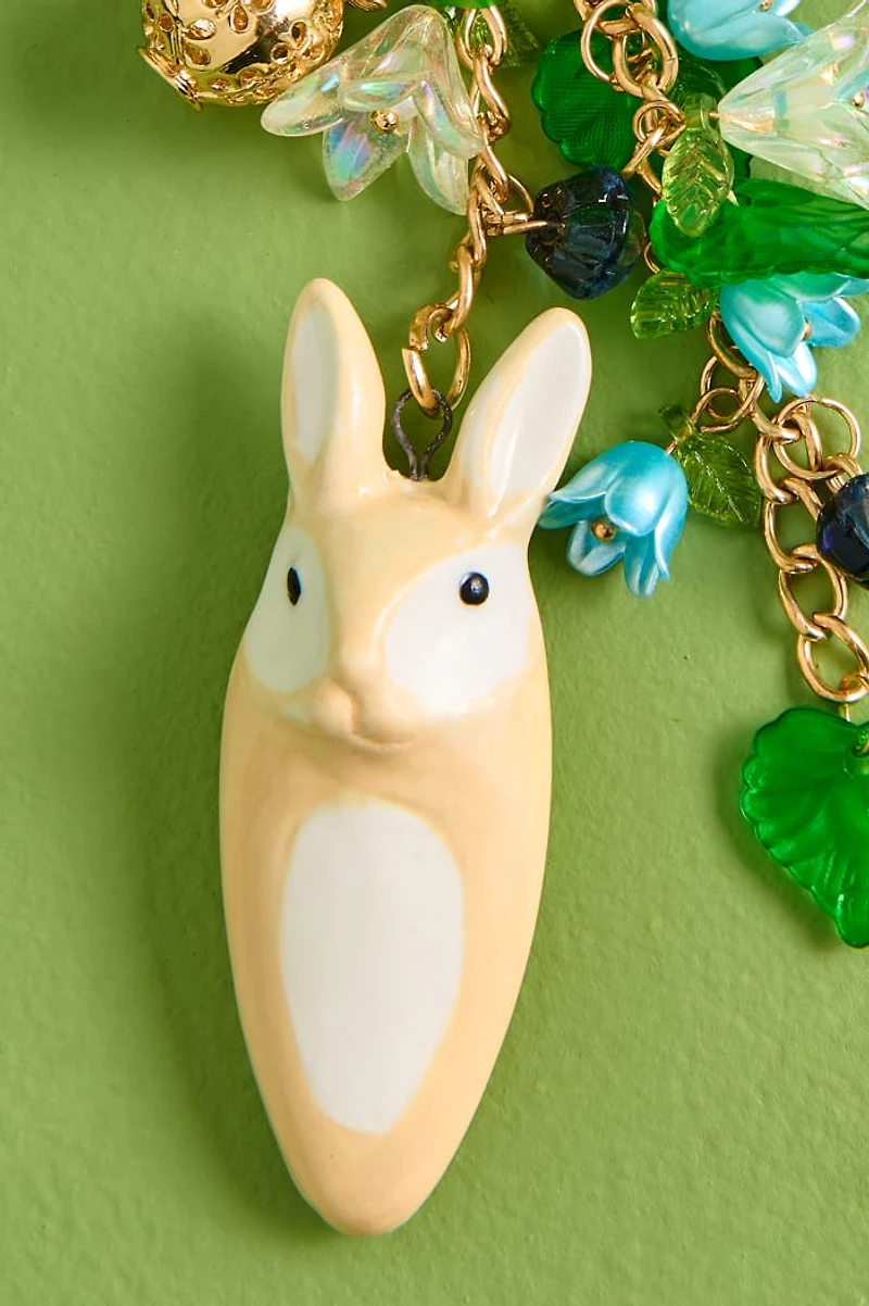 Ceramic Rabbit Pendant Bag Charm