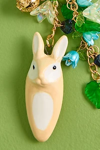 Ceramic Rabbit Pendant Bag Charm