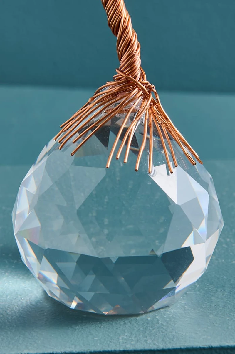 Rainbow Glass Prism Base Gem Tree