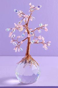 Rose Quartz Prism Base Gem Tree