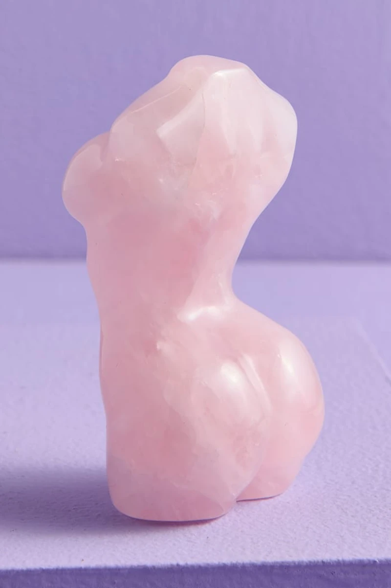 Large Rose Quartz Torso Figurine