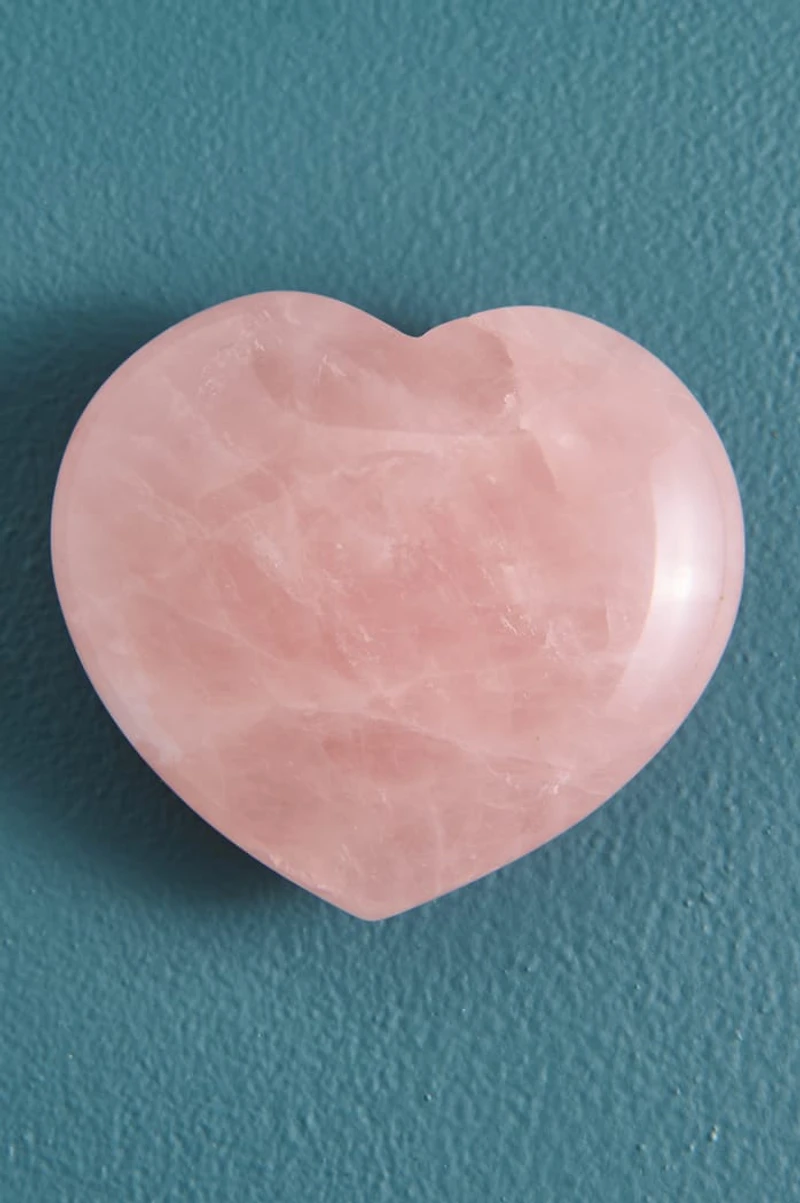 Large Rose Quartz Heart Figurine