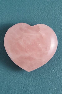 Large Rose Quartz Heart Figurine