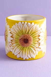 Blushing Flower Artisan-Painted Ceramic Mug