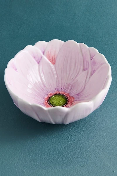 Buy Purple Floral Ceramic Bowl - Boho Decor Accent for Home