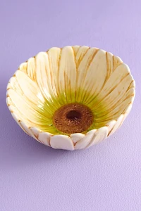 Blushing Flower Artisan-Painted Ceramic Bowl