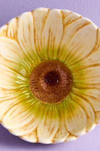 Blushing Flower Artisan-Painted Ceramic Bowl