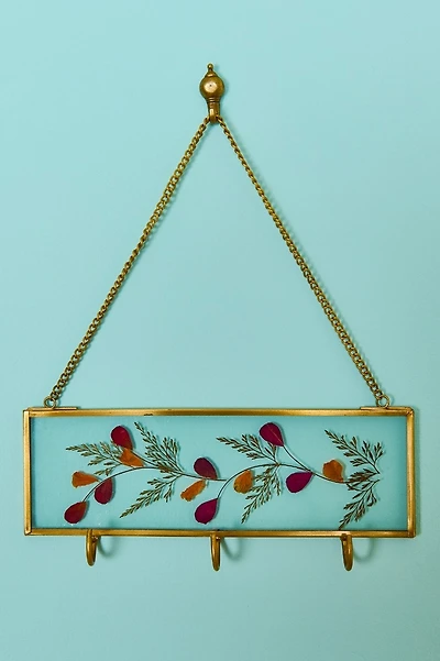 Flowerpress Glass Wall Hook