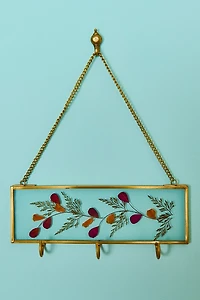 Flowerpress Glass Wall Hook