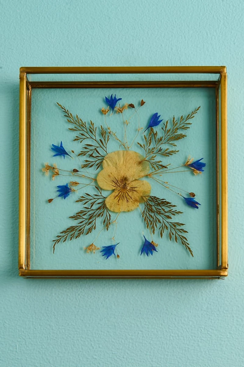 Small Flowerpress Glass Keepsake Box