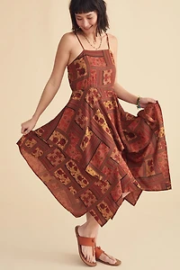 Red Tuscan Tile Patchwork Fairy Dress