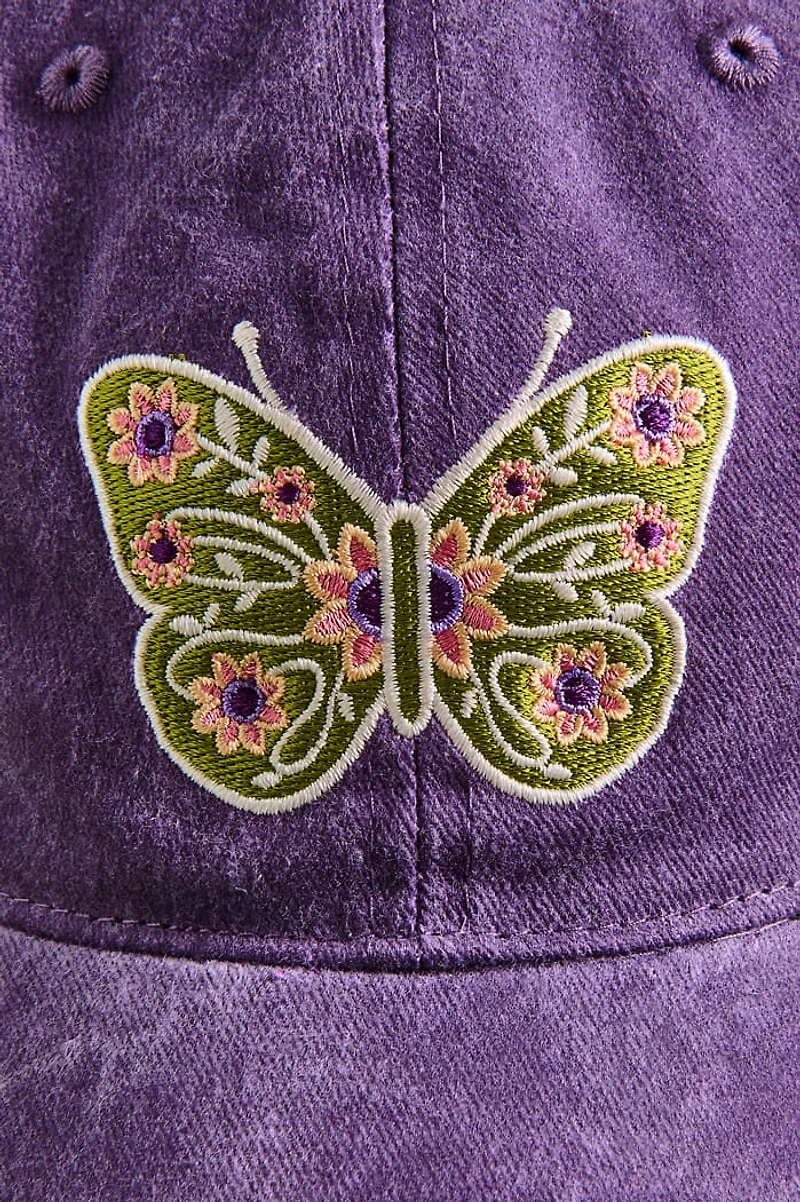 Floral Butterfly Ballcap