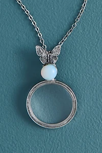 Opalite Abalone Shell Mini Charm Necklace