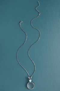 Opalite Abalone Shell Mini Charm Necklace