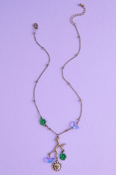 Tree Branch Boho Charm Necklace