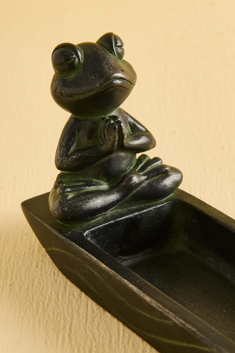 Meditating Frog 3-In-1 Incense Burner