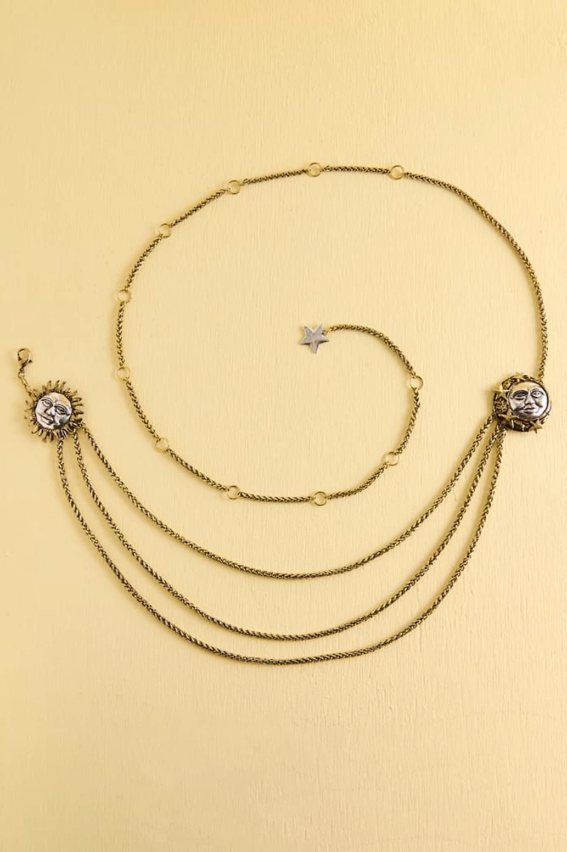 Sun and Moon Boho Chain Belt