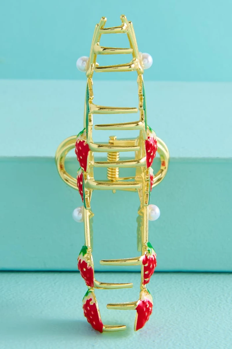 Strawberry Vine Claw Clip - Cute Boho Hair Accessory Shop