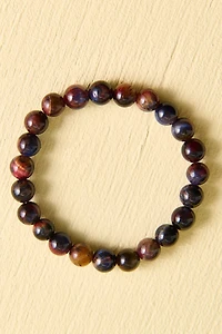 Brown Tiger’s Eye Aura Bead Stretch Bracelet