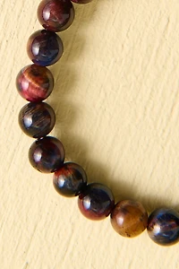 Brown Tiger’s Eye Aura Bead Stretch Bracelet
