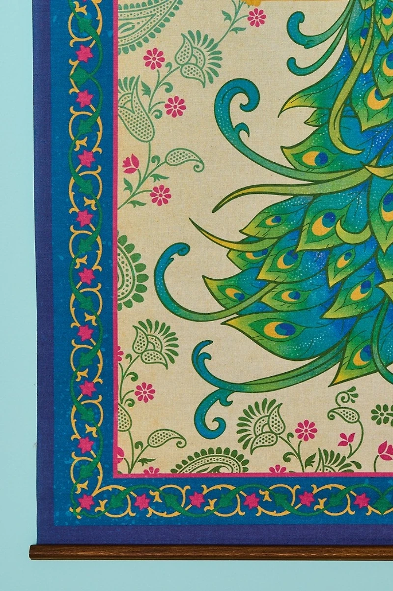 EBX Boho Peacock Wall Art Banner