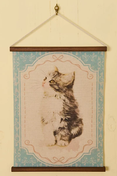 EBX Curious Kitty Wall Art Banner