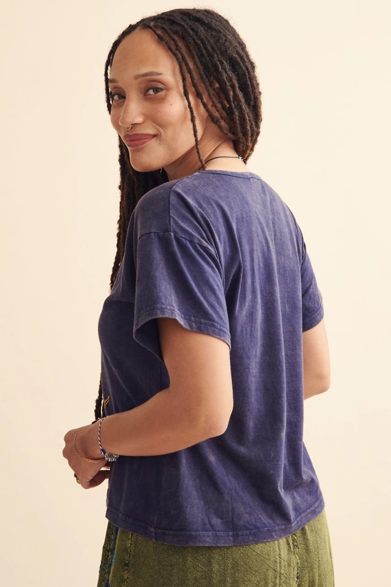 Sun and Moon Duality Cropped T-Shirt