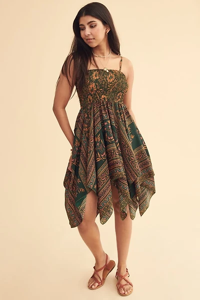 Vintage Floral Shirred Fairy Dress