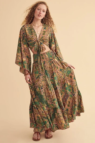 Nymph Paisley Tiered Maxi Skirt