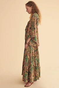 Nymph Paisley Tiered Maxi Skirt