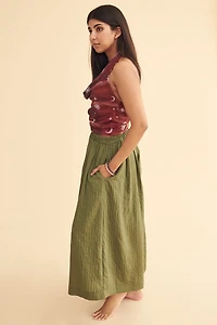 Green Wanderer Extra Wide Leg Pants