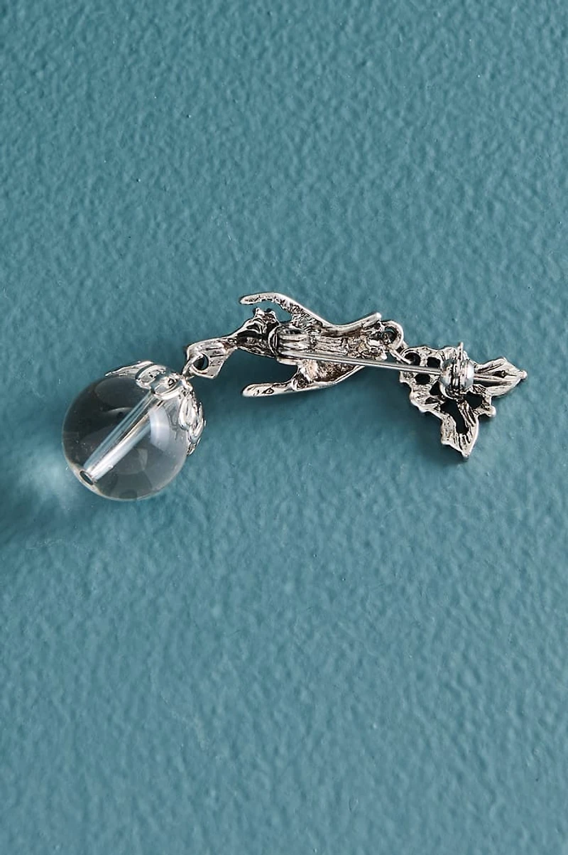 Silver Victorian Hand Brooch